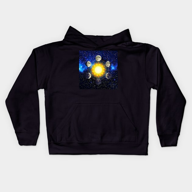 Sun & Moons Metatron Kids Hoodie by SandroAbate